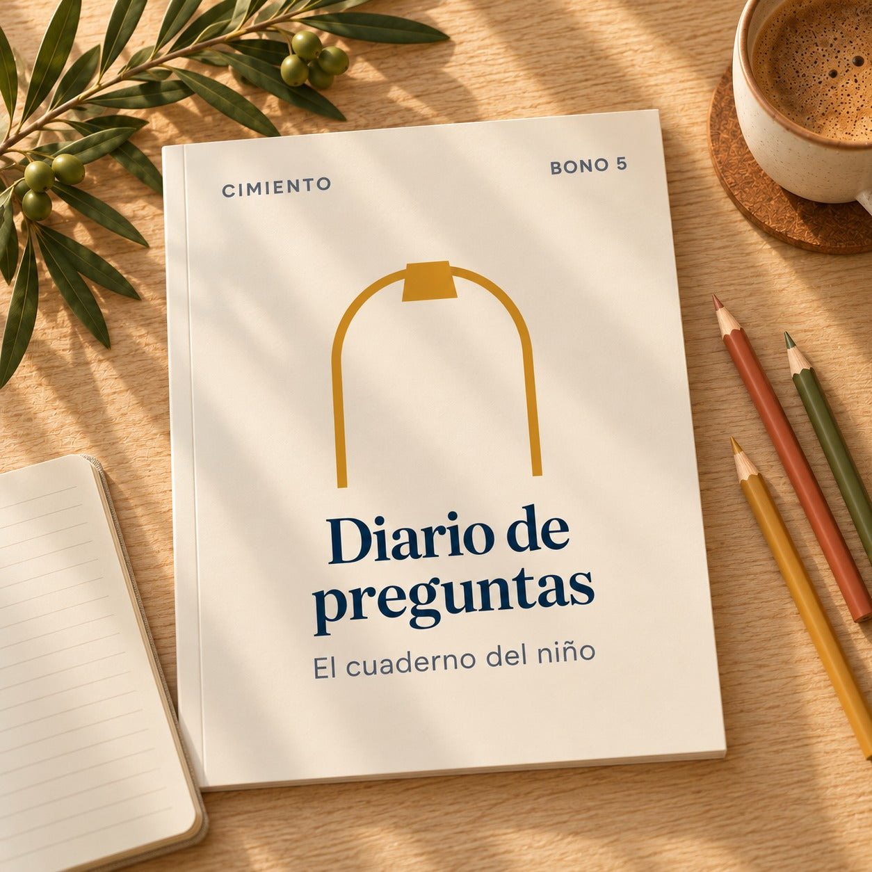 Portada del Bono 5: Diario de preguntas, el cuaderno del niño